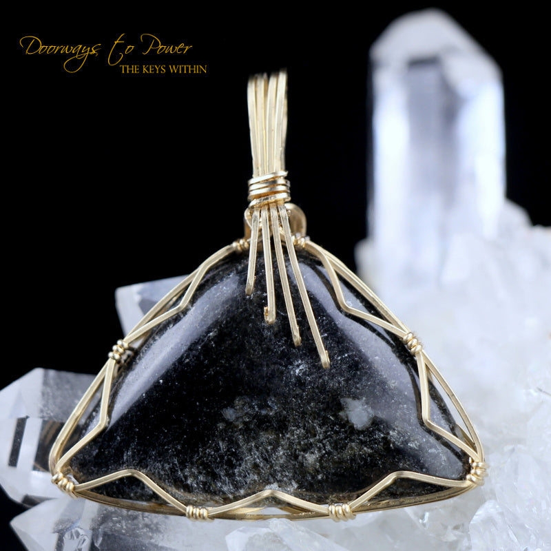 Azozeo Phenacite Crystal Pendant in 14k 