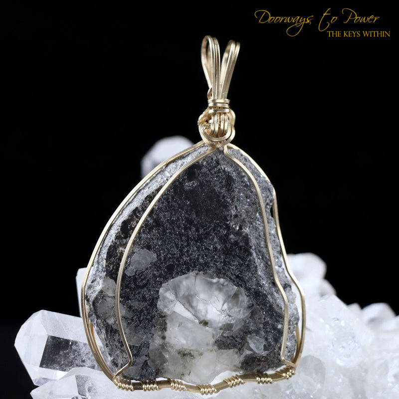 	Azozeo Phenacite Crystal Pendant in 14k Gold 