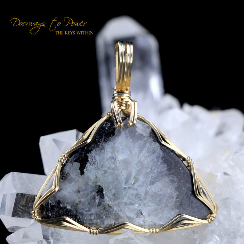 Azozeo Phenacite Crystal Pendant in 14k 