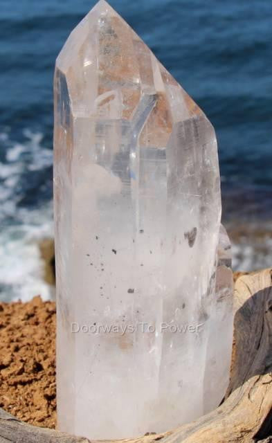 Lemurian Quartz Tantric Twin Crystal with Devic Temple * Reserved for Matthew