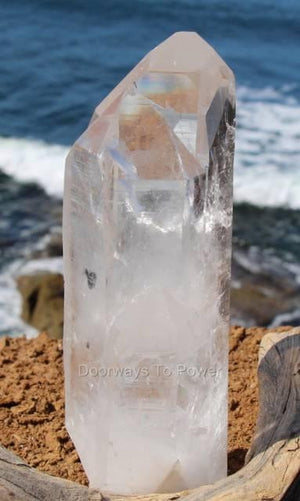 Lemurian Quartz Tantric Twin Crystal with Devic Temple * Reserved for Matthew