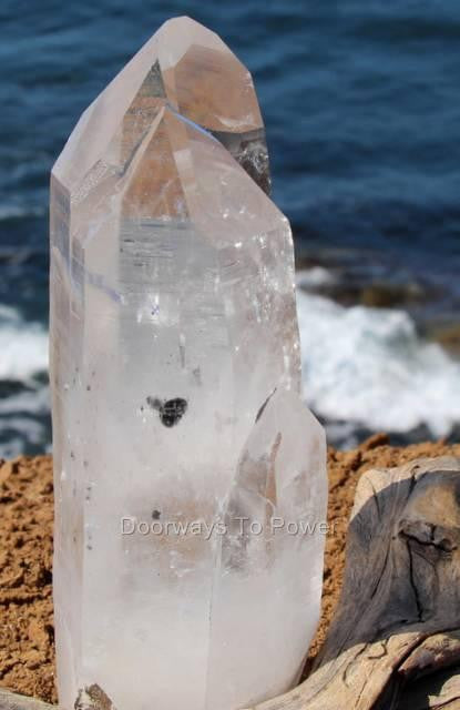 Lemurian Quartz Tantric Twin Crystal with Devic Temple * Reserved for Matthew