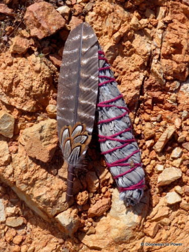 Turkey Feather & White Sage Smudge Stick Bundle