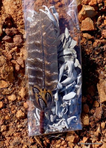 White Sage & Turkey Smudge Feather Bundle