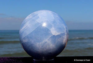 Blue Calcite Sphere  4.1"