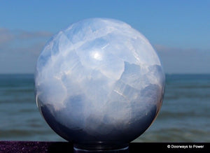 Blue Calcite Sphere  4.1"