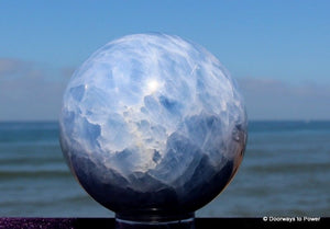 Blue Calcite Sphere  4.1"