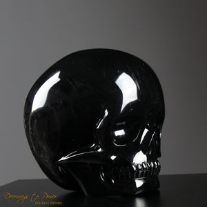 Doorways to Power Black Obsidian Magical Child Skull 