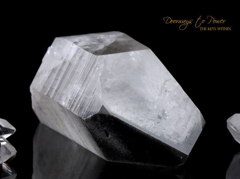 Black Phantom Lemurian Record Keeper Temple Heart Dow Crystal 'The Protector'