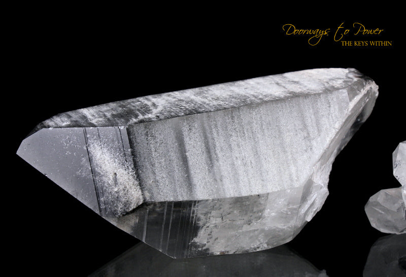 Black Phantom Lemurian Record Keeper Temple Heart Dow Crystal 'The Protector'