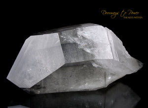 Black Phantom Lemurian Record Keeper Temple Heart Dow Crystal 'The Protector'