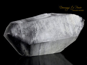 Black Phantom Lemurian Record Keeper Temple Heart Dow Crystal 'The Protector'