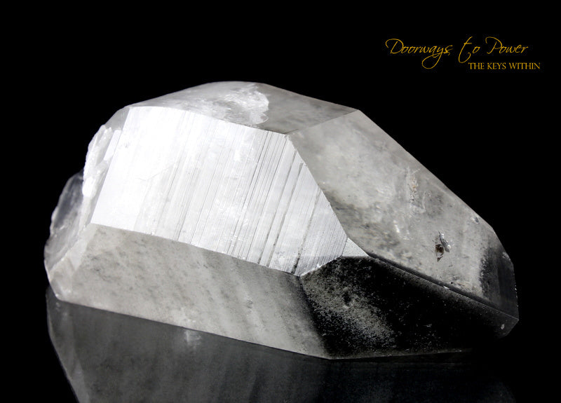 Black Phantom Lemurian Record Keeper Temple Heart Dow Crystal 'The Protector'