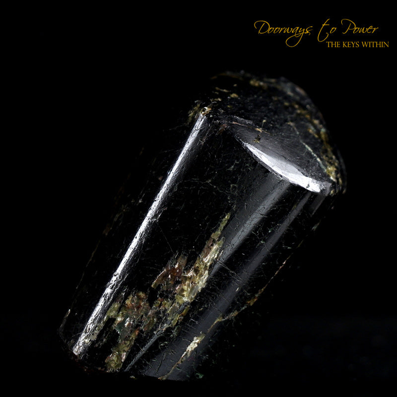 Black Tourmaline Pyrite Double Terminated Crystal 'Energy Armor'