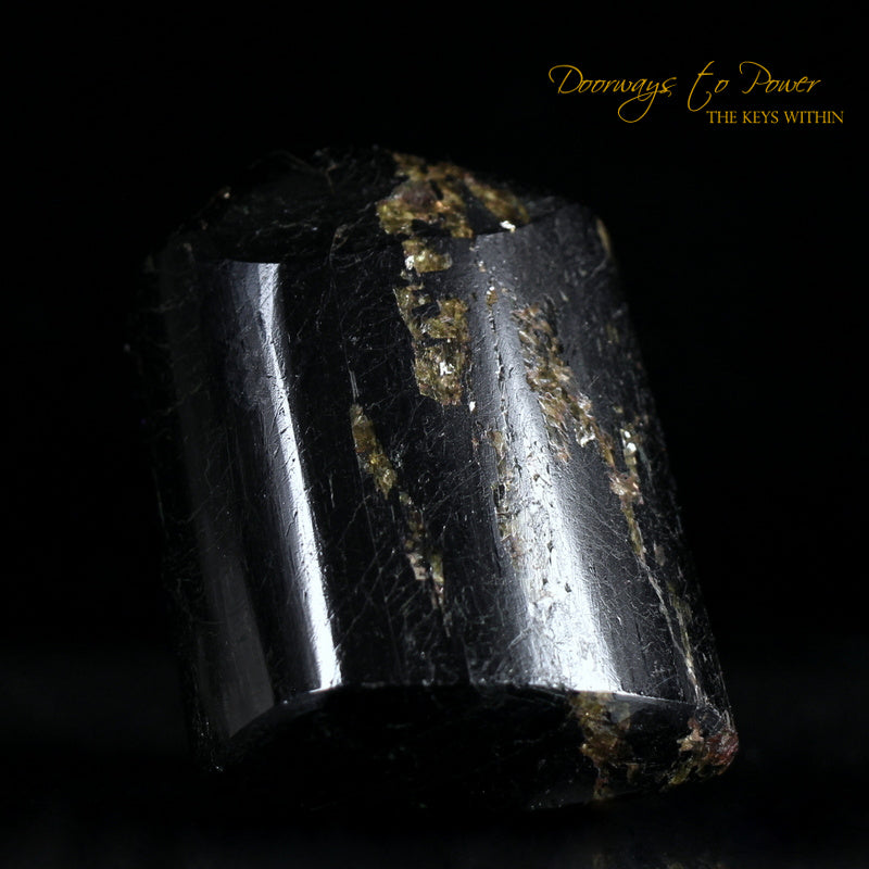 Black Tourmaline Pyrite Double Terminated Crystal 'Energy Armor'