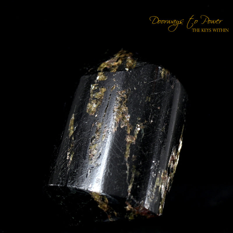 Black Tourmaline Pyrite Double Terminated Crystal 'Energy Armor'