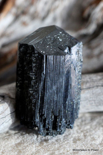 Black Tourmaline with Quartz