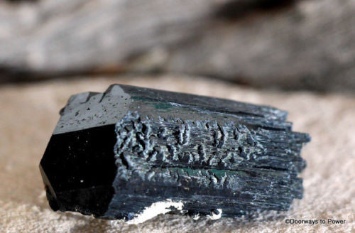 Black Tourmaline with Quartz