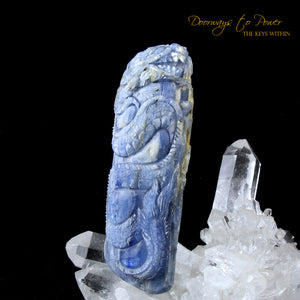 Blue Kyanite Dragon Crystal Carving 