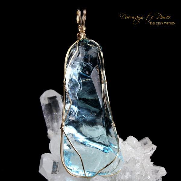 Andara Crystal Pendant in 14k gold