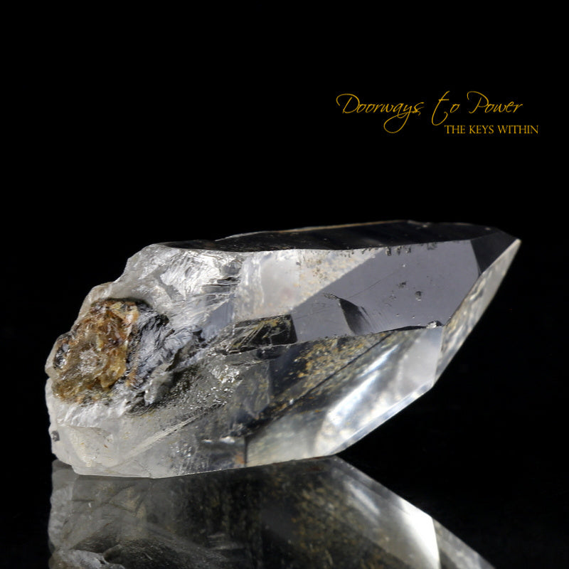 Brookite Manifestation Quartz Point with Record Keeper