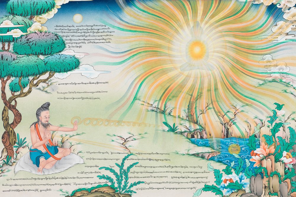 Lemurian Light Quartz Crystal Buddha Sculpture (hand carved)