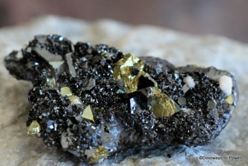 Shamanic Power Cluster w/ Galena, Quartz, Pyrite