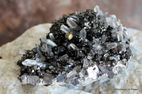 Shamanic Power Cluster w/ Galena, Quartz, Pyrite