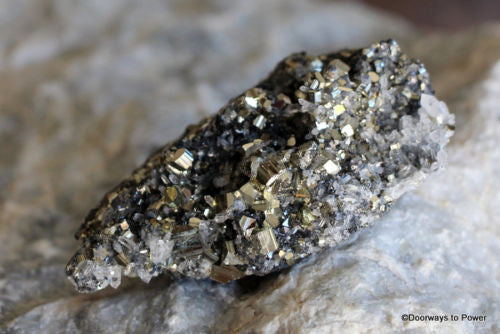 Shamanic Power Cluster w/ Galena, Quartz, Pyrite
