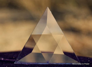 Clear Quartz Star of David Triangle Vogel Crystal (Big)