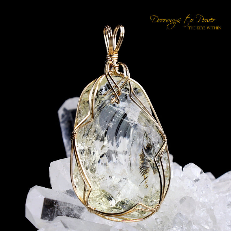 Celestial Gold Andara Crystal Pendant 14k