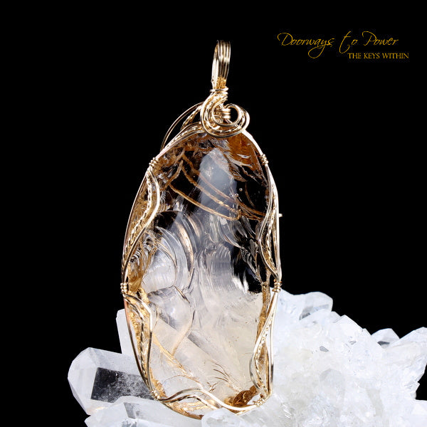 Celestial Gold Andara Crystal Pendant 14k 'Light of Heaven'