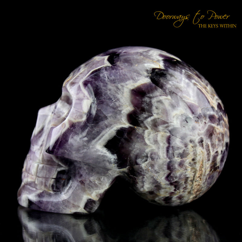 Chevron Amethyst Crystal Skull 'Mouth of God' by Leandro De Souza 