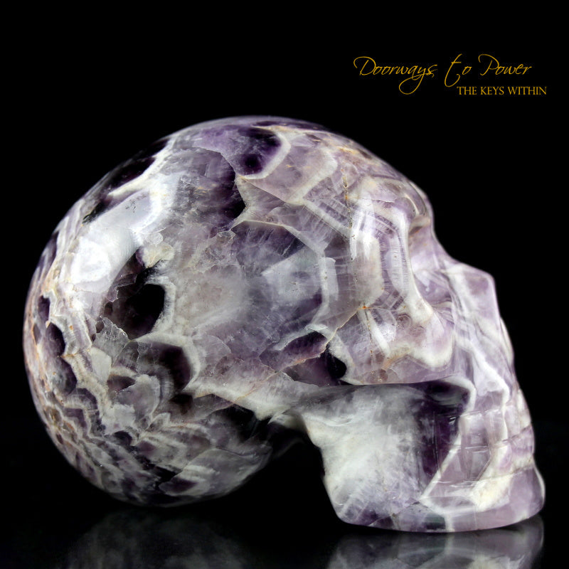 Chevron Amethyst Crystal Skull 'Mouth of God' by Leandro De Souza 