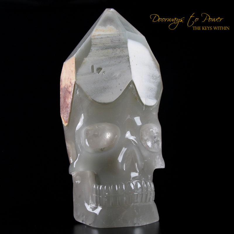 Chlorite Quartz Crystal Skull 'WARRIOR'  By Leandro De Souza