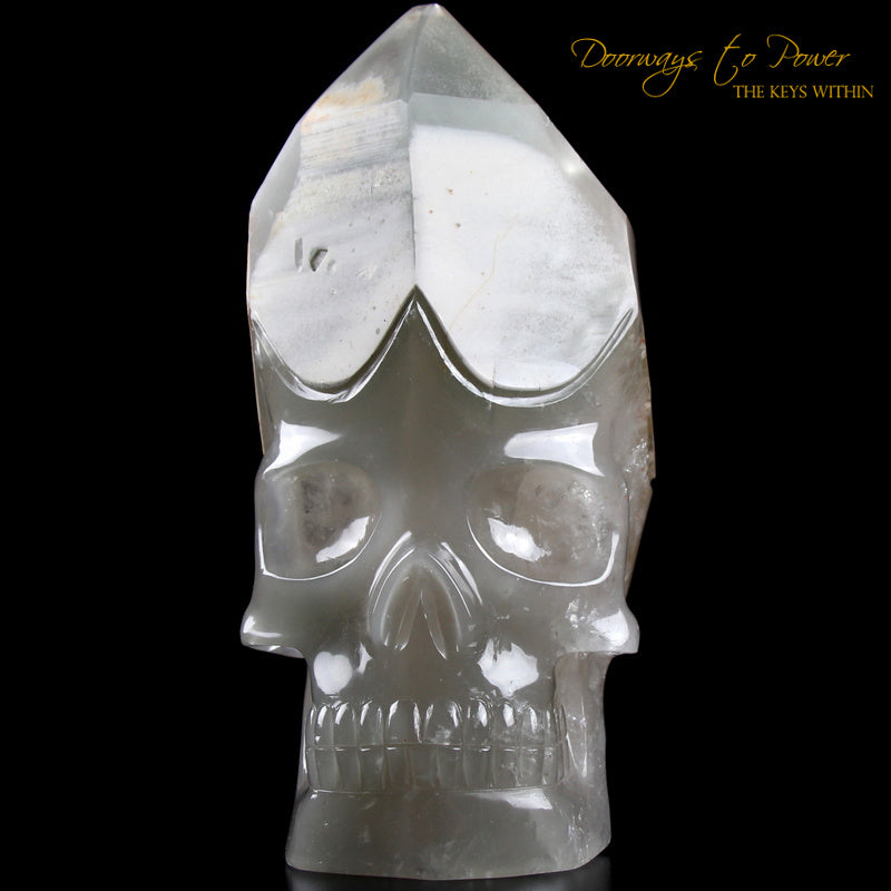 Chlorite Quartz Crystal Skull 'WARRIOR'  By Leandro De Souza