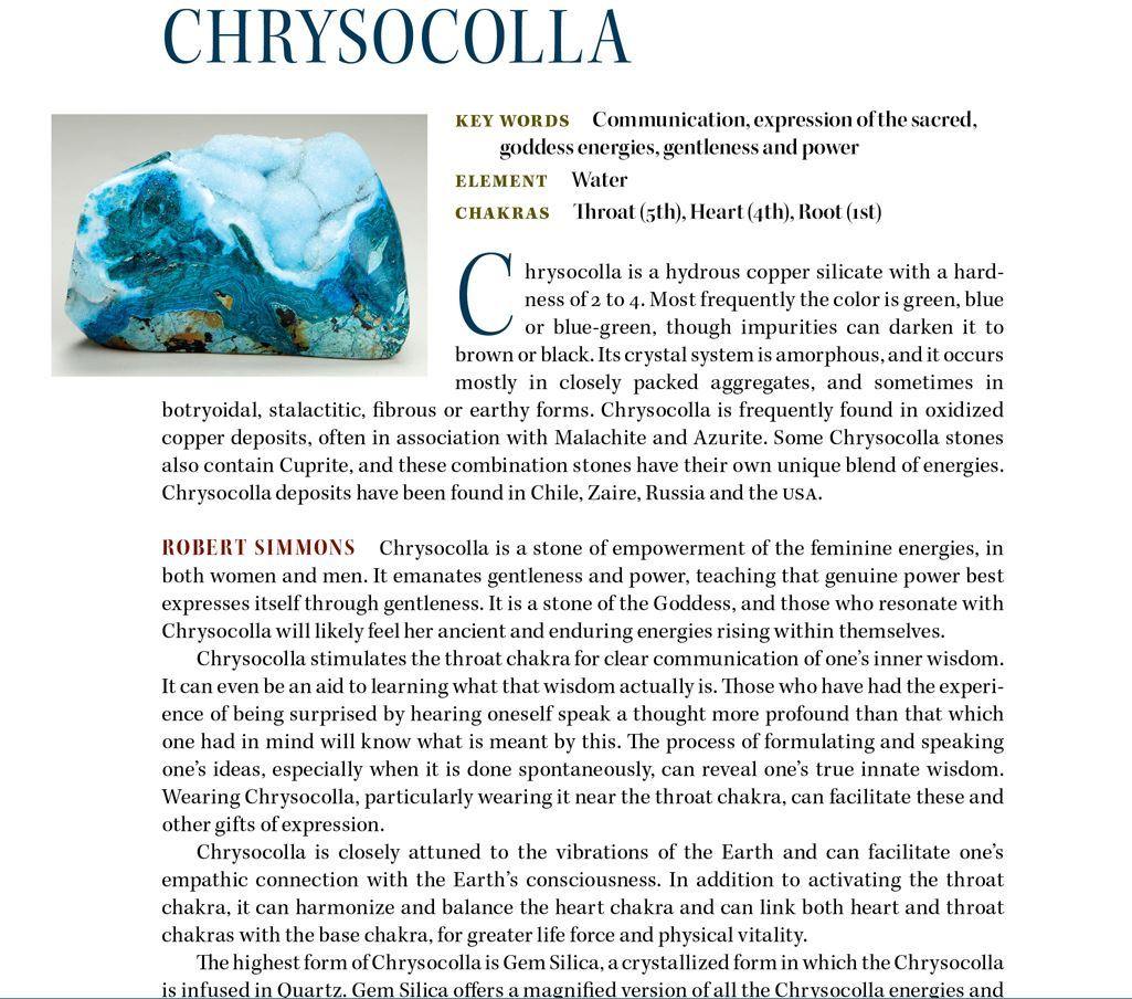 Chrysocolla Malachite Crystal Specimen Stone of the Goddess