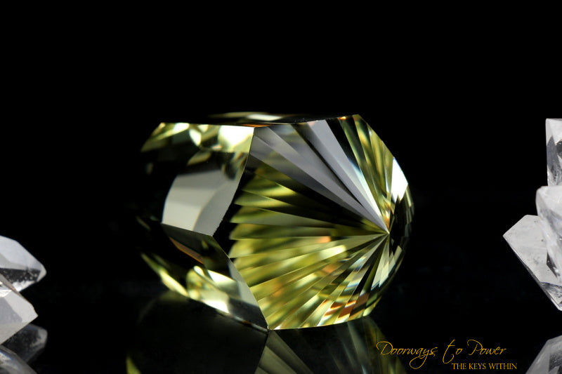 Citrine 24 Sided Vogel 5 Gate Arcturian Master Crystal Wand 