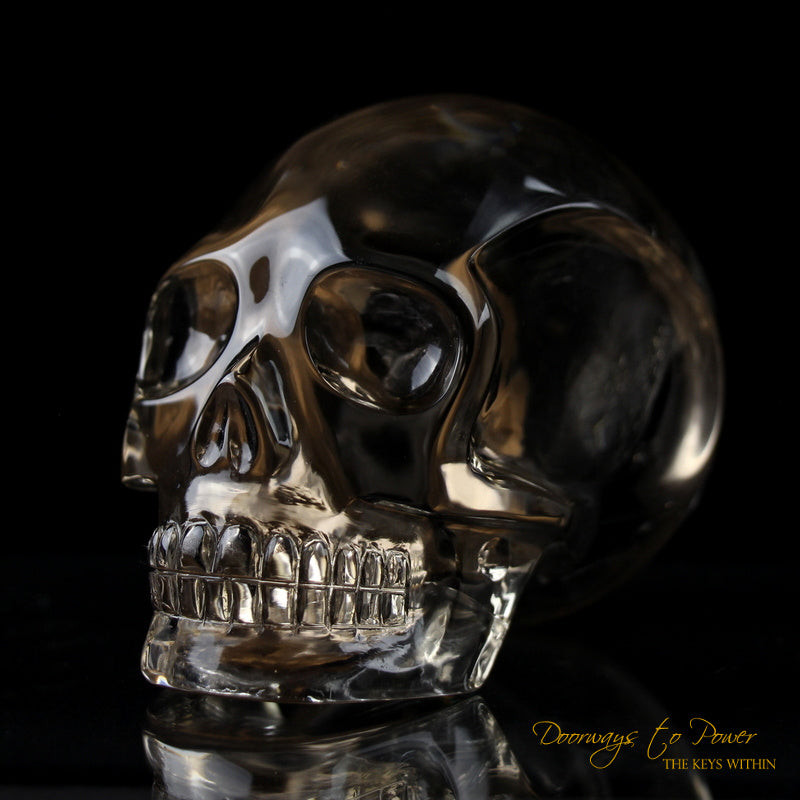 Citrine Quartz Akhenaten Elongated Crystal Skull 'Ancient Code' 