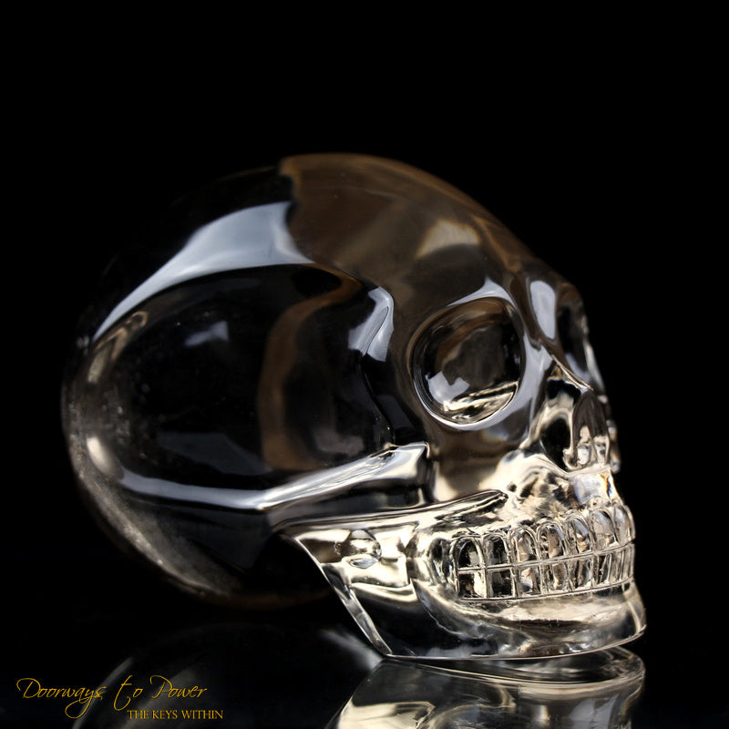 Citrine Quartz Akhenaten Elongated Crystal Skull 'Ancient Code' 