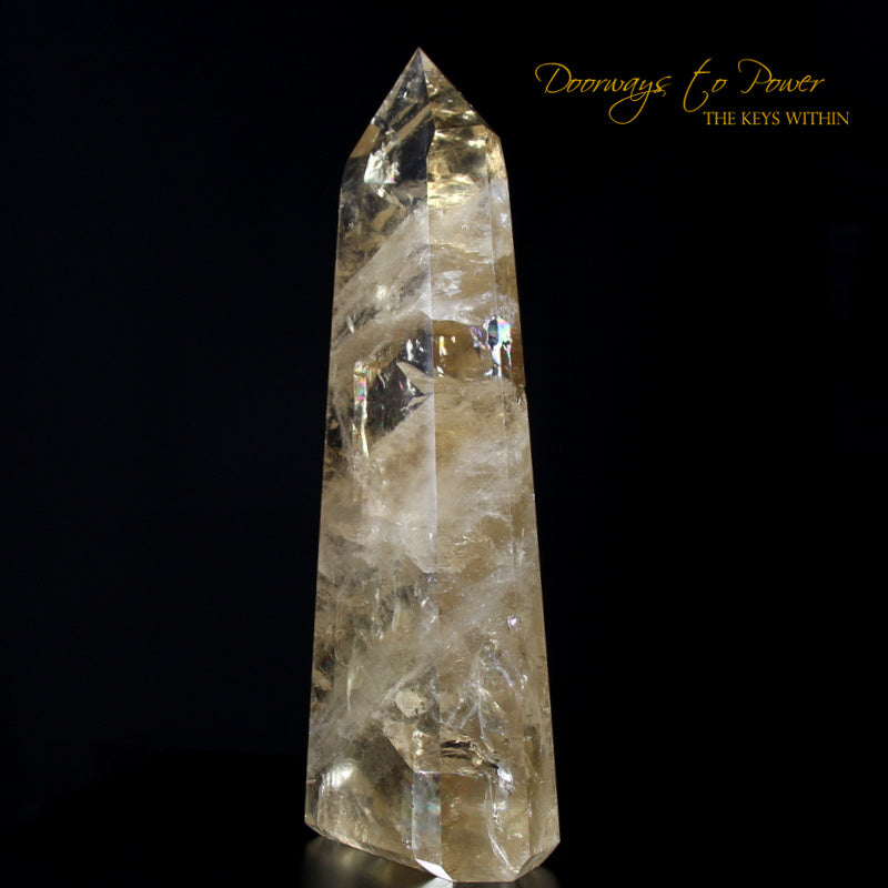 XL Citrine Quartz Devic Temple Crystal Point