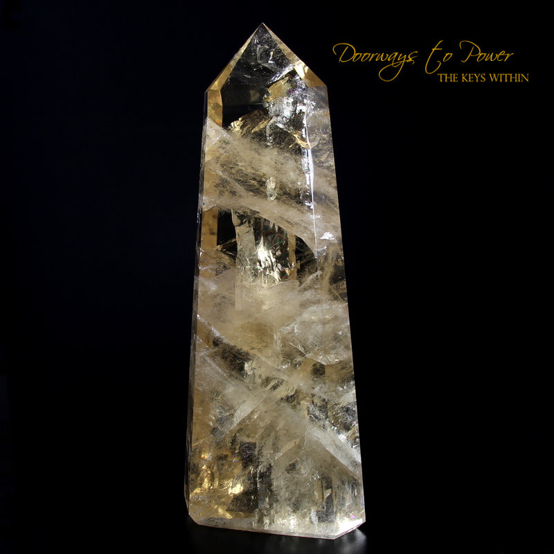 XL Citrine Quartz Devic Temple Crystal Point