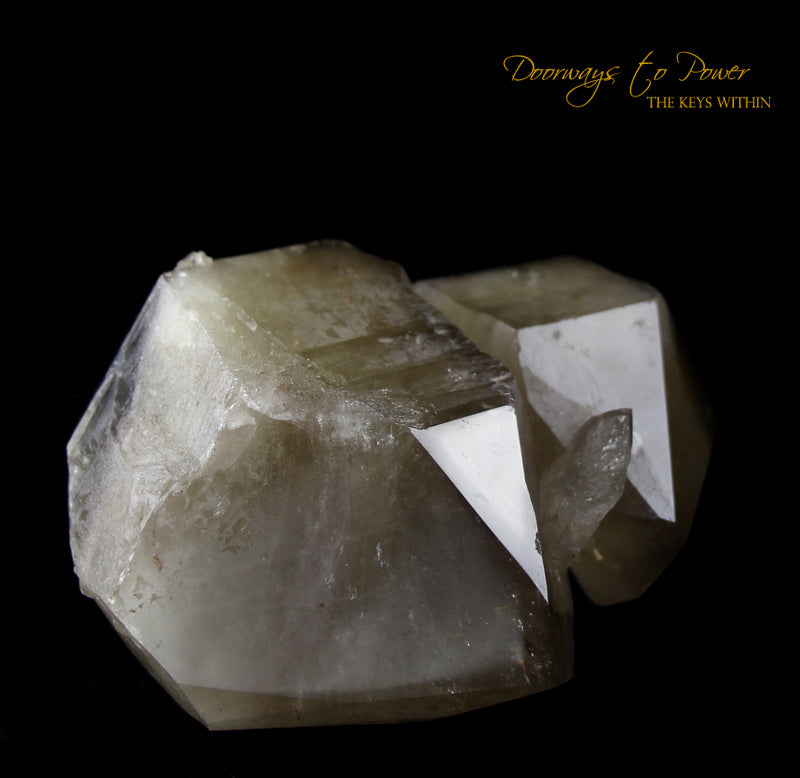 Citrine Tantric Twin Quartz ET Record Keeper Crystal Specimen