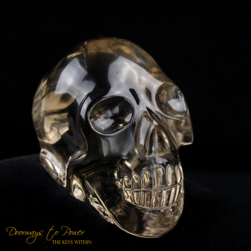Citrine Twin Quartz Crystal Skull 'Duality' by Leandro