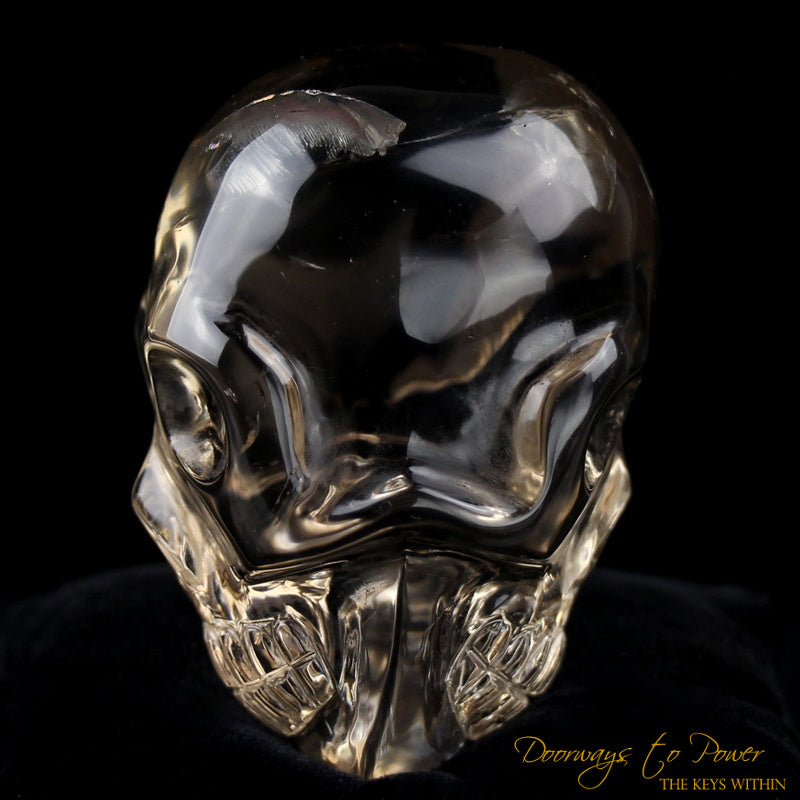 Citrine Twin Quartz Crystal Skull 'Duality' by Leandro