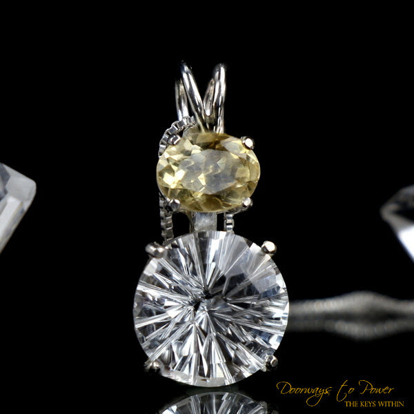 Clear Quartz Citrine Super Nova Pendant 