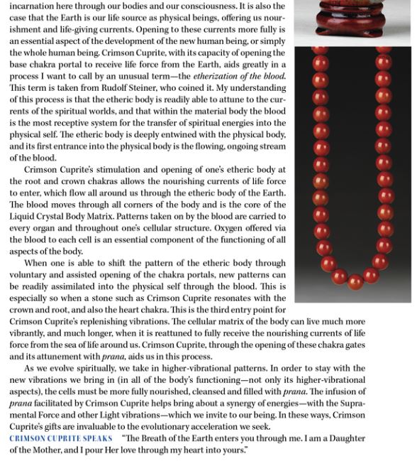 Crimson Cuprite Crystal Altar Stone 'Kundalini Activation'