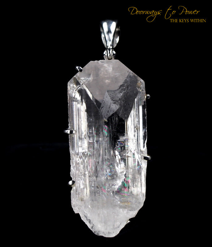 Danburite Crystal Pendant SS 'Angelic Healer' 