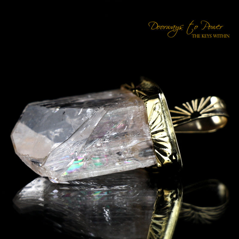Danburite Light Language Crystal Pendant 22k