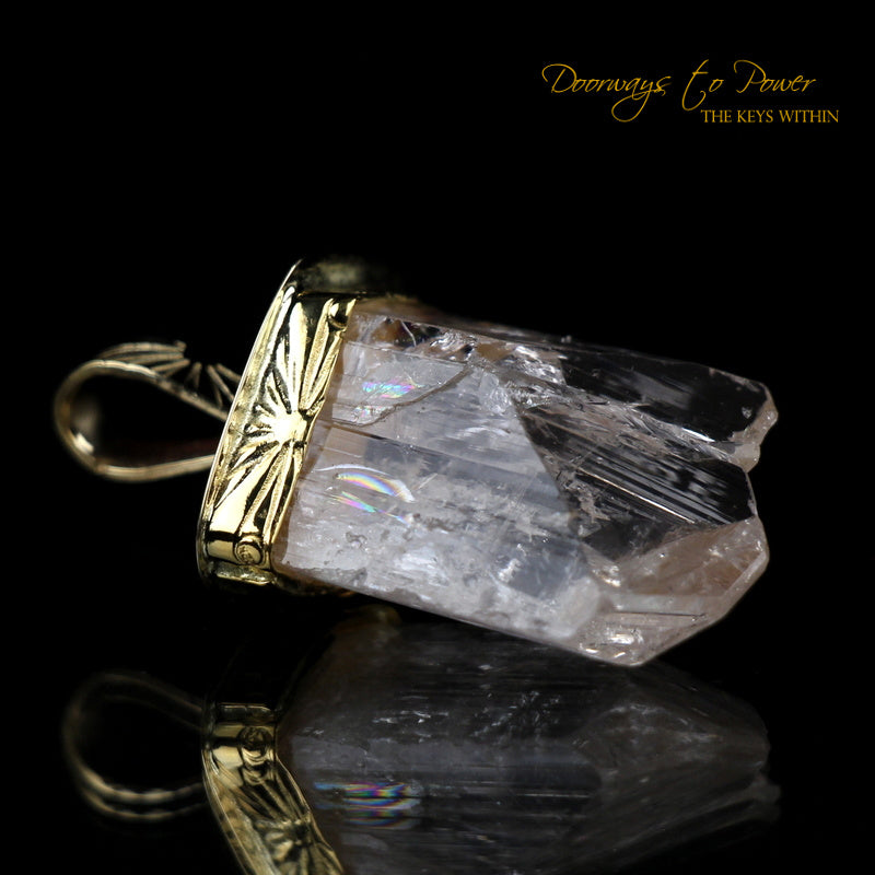 Danburite Light Language Crystal Pendant 22k